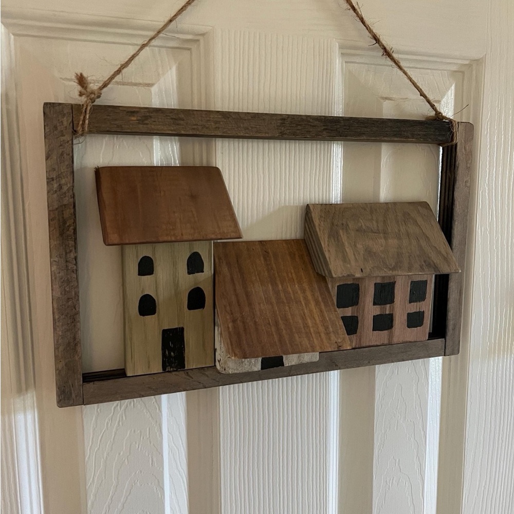 Brown and Black Art & Decals Wall Decor with Rustic House Design